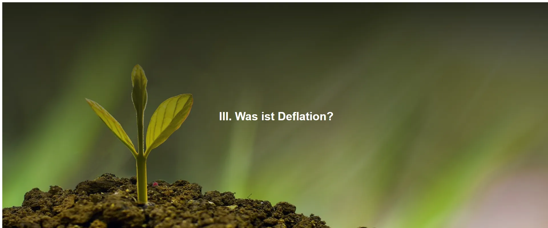 Was ist Deflation?